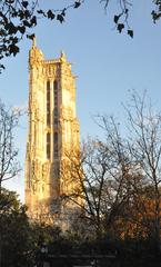 Saint-Jacques Tower near Paris town hall in autumn 2013