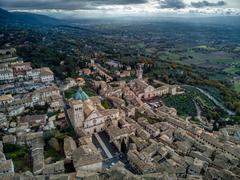 Scenic view of Assisi with historic buildings