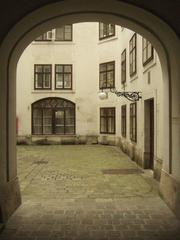 Entrance and courtyard of Pasqualati House where Beethoven lived in Vienna