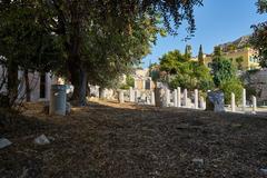 Ancient gravemarkers in the Roman Agora of Athens