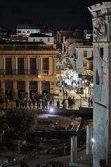 Roman Agora of Athens at night