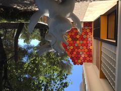 Fondation Maeght in Saint Paul de Vence during Christo and Jeanne-Claude exhibition