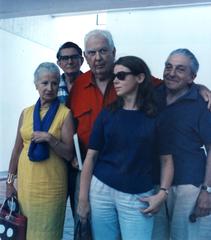 Monxa Sert, Roland Penrose, Alexander Calder, Maria Lluïsa Borràs, and Joan Prats at the Maeght Foundation