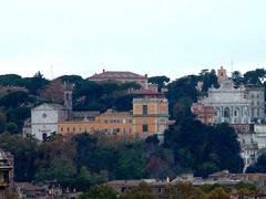 Panoramic view of the Janiculum hill in Rome