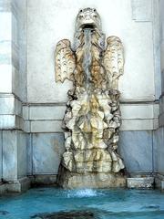 decorative detail of Fontana dell'Acqua Paola on Gianicolo