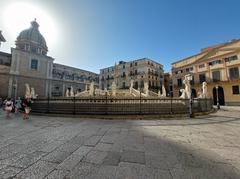 Fountain Fontana Pretoria 1554 in Piazza Pretoria Palermo Italy