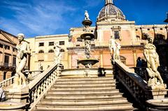 Fontana Pretoria statue in Palermo, Italy