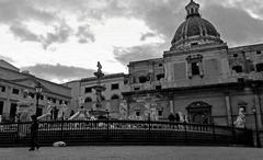 Fontana Pretoria monument in Palermo, Italy