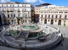 Fontana Pretoria monument in Palermo, Italy