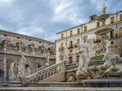 Fontana Pretoria fountain on Piazza Pretoria in Palermo