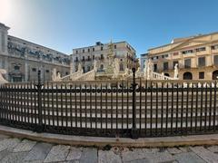 Fontana Pretoria fountain in Piazza Pretoria Palermo Italy