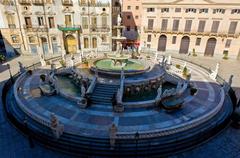 Piazza Pretoria and Municipio in Palermo, Italy