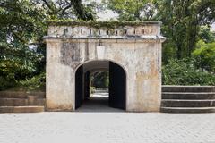 scenic view of Fort Canning Park with lush greenery and walking paths