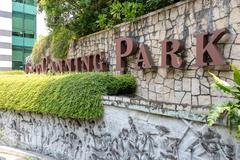 Fort Canning Park entrance with greenery