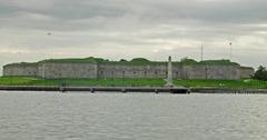 Fort Independence viewed from the water