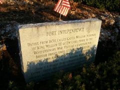 Sign at Fort Independence in Boston, Massachusetts