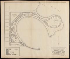 1884 preliminary study of a plan for Pleasure Bay between Dorchester Point and Castle Island by Frederick Law Olmsted