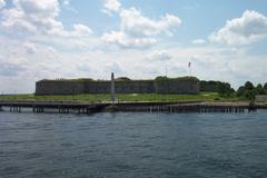 Fort Independence on Castle Island in Boston Harbor