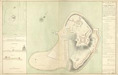 Historical map of Castle William Island near Boston