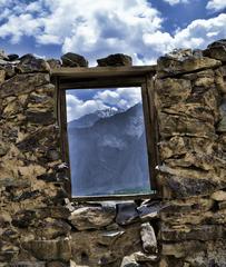 View from Kharpocho Fort window in Skardu, Pakistan