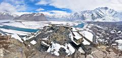 Kharphocho Fort in winter snow