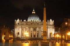 St. Peter's Basilica at night