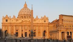 Facade of Saint Peter's Basilica in early morning