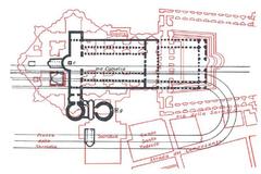 Inaccurate plan of Vatican topography featuring Via Cornelia and Nero's Circus