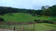 Japanese garden with a small mountain in Pune