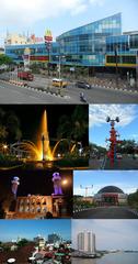 Montage of various landmarks in Balikpapan, Indonesia