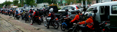 traffic congestion in Mulawarman street Balikpapan