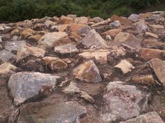 Hard rocks of bastion at Rai Pithora Fort