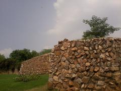 Broken part of the Wall of Lal Kot and Rai Pithora