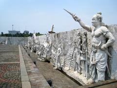 haute reliefs of Indonesian history at National Monument in Jakarta