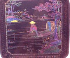 18th-century mother-of-pearl lacquered tray