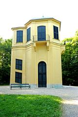 Small Gloriette two-storey pavilion near Maria Theresa Gate in Austria