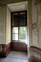 Upper floor window of the Kleine Gloriette