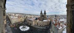 Panoramic view of Old Town Hall in Prague