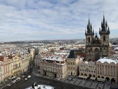 Old Town Hall in Prague with panoramic view