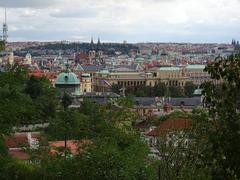 View from Chotkovy Sady in Prague towards the Old Town