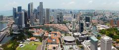 Singapore skyline panorama 2010