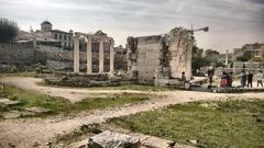 Panoramic view of Athens, Greece with iconic landmarks visible