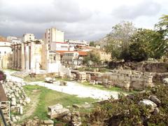 View of Athens, Greece with scattered buildings and greenery