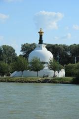 Danube River in Vienna with cityscape views