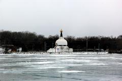 Danube River in Vienna during 2012 cold wave