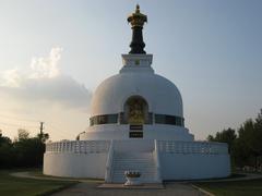 Stupa in Vienna with clear blue sky