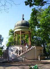 Zenélő kút near Árpád Bridge on Margaret Island in Budapest