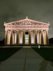 Nashville Parthenon at night