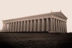 Nashville Parthenon in sepia