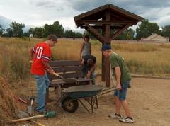 Eagle Scout bench in a park